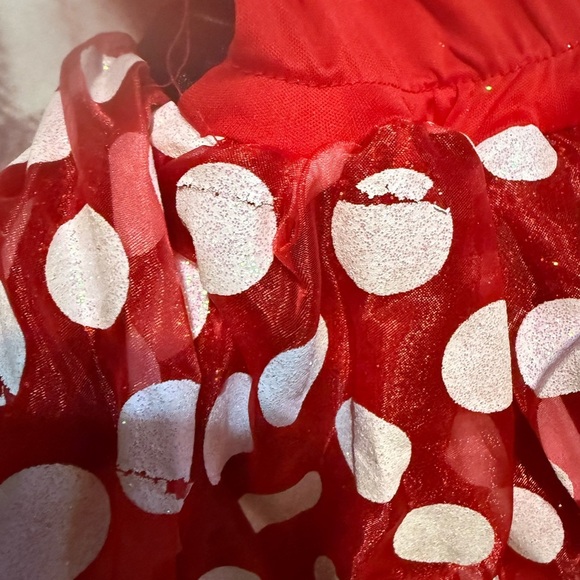 Red Polka Dot Minnie Mouse Toddler Costume (3T-4T) red, white & black - Picture 6 of 12